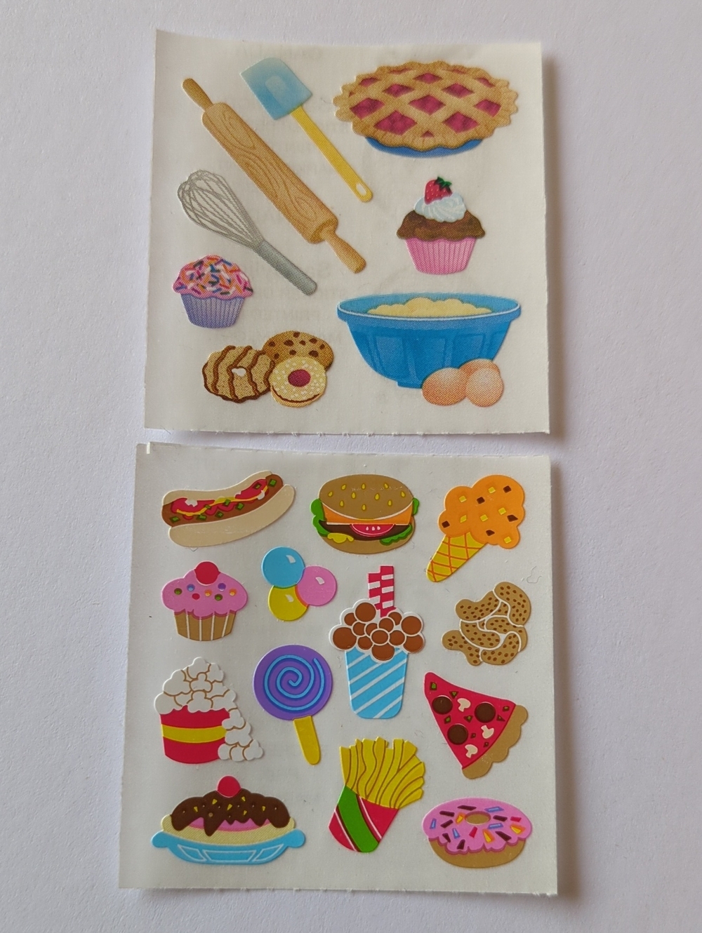 ☀️Sandylion Vintage Assorted Baking & Party Food Stickers - 1 square of each